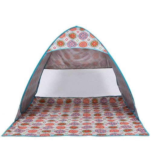  Outdoor tent Beach Tent Pop Up Sun Shelter Portable 2-3 Persons Family Tent with UV-Protection Cabana Sunshade Umbrella for Outdoor Sports Camping Fishing Picnic Hiking Travel - 145x165x110cm