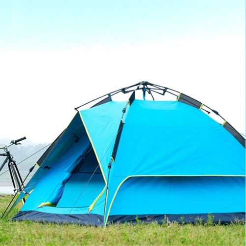  Outdoor tent Dome Tent, Pop Up Tents for 3 to 4 Person Automatic Opening Double Layer Tent, Waterproof Camping Tents for Hiking Camping Outdoor - 220x200x140cm