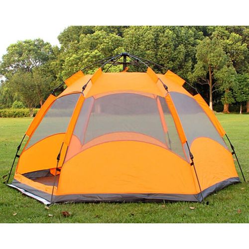  Outdoor tent Dome Tent, Pop Up Tents for 3 to 4 Person Automatic Opening Double Layer Tent, Waterproof Camping Tents with Porch for Hiking Camping Outdoor - 205x195x135cm