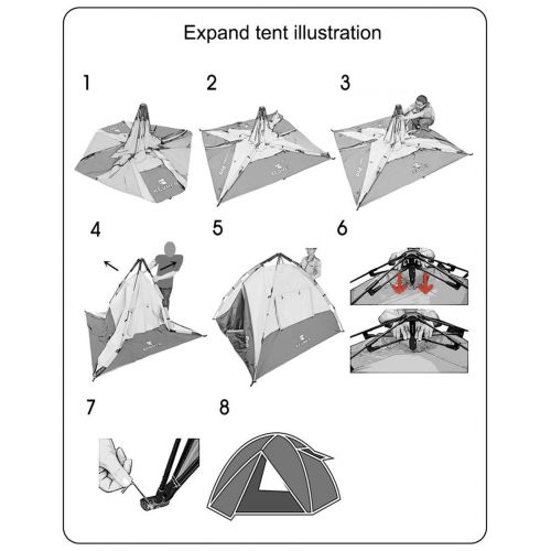  Outdoor tent-Jack Thick Rainproof Zelt Outdoor 3-4 Personen Zelte Doppel Automatik Home Camping Zelte