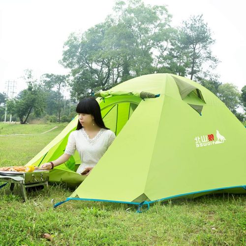  Outdoor tent-Jack 2 Personen Zelt Doppelte Schicht Regenschauer Vier Jahreszeiten Aluminium Ruten Outdoor Camping Klettern Feld Paar Zelte 210 * 140 * 100cm