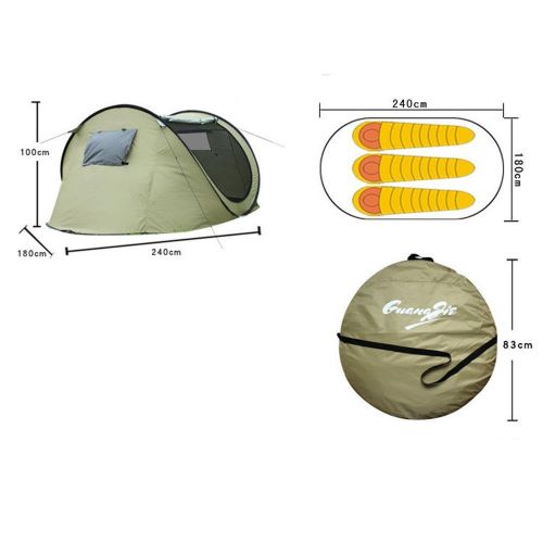  Outdoor tent-Jack Automatische Zelte Outdoor 3-4 Personen Familienpark Freizeit Camping Familienzelte