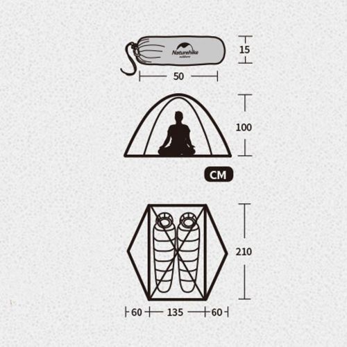  Outdoor tent-Jack 2 Personen Zelt Double Layer Regenstuerme DREI Jahreszeiten Aluminium Ruten Outdoor Camping Klettern 210 * 135 * 100cm