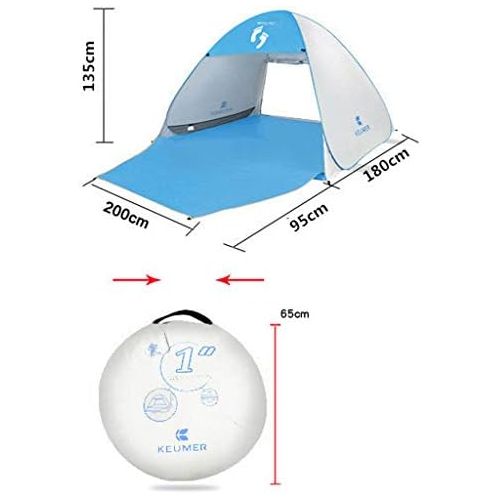  Outdoor tent-Jack Erhoehung Vollautomatischer Strandzelt Schatten 3-4 Personen Outdoor Seaside Fishing Speed Open Zelte