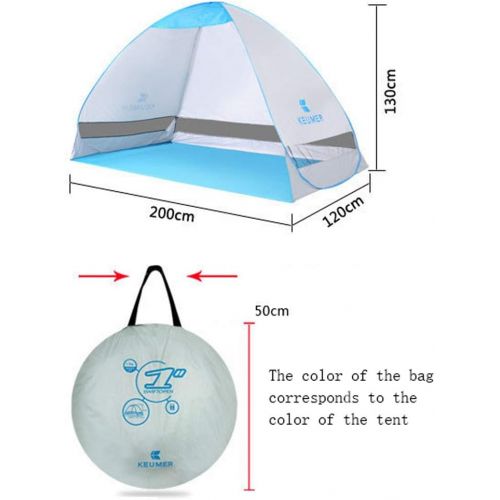  Outdoor tent-Jack Vollautomatische Beach Shade Zelt Seaside Sonnencreme Outdoor Speed Open Fischen Individuelle Zelte 200 * 120 * 130cm (Farbe : Sapphire Blue)