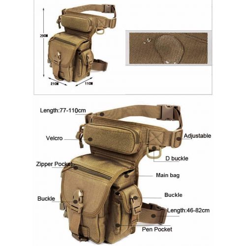  OutdoorCrazyShopping Multifunction Outdoor Sport Climbing Travel Leg Pack Military Tactical Leg Hiking Travel Bags Camping