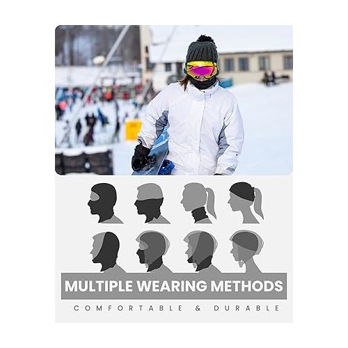  OutdoorMaster Neck Gaiter Ski Mask for Men & Women, Soft Neck Gaiter Scarf, Breathable & UV Protection for Skiing, Cycling