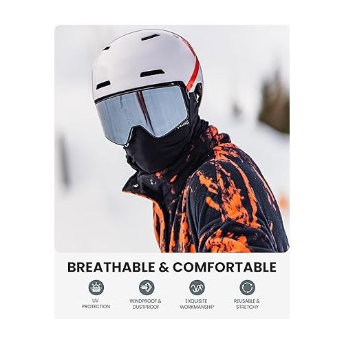  OutdoorMaster Neck Gaiter Ski Mask for Men & Women, Soft Neck Gaiter Scarf, Breathable & UV Protection for Skiing, Cycling