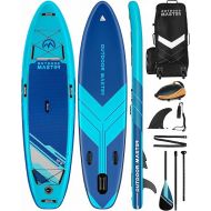 Inflatable Stand Up Paddle Board, Premium OutdoorMaster SUP Board Set with Backpack, Coil Leash, Pump, Paddle, Fins, Kayak Paddle Boards for Adults & Youth