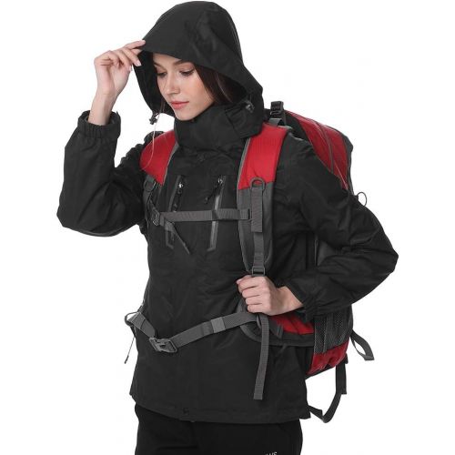  [아마존 핫딜] OutdoorMaster Womens 3-in-1 Ski Jacket - Winter Jacket Set with Fleece Liner Jacket & Hooded Waterproof Shell - for Women