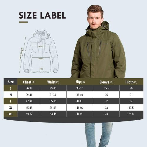  [아마존 핫딜] OutdoorMaster Mens 3-in-1 Ski Jacket - Winter Jacket Set with Fleece Liner Jacket & Hooded Waterproof Shell - for Men