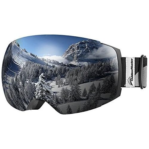  [아마존베스트]OutdoorMaster Ski Goggles PRO - Frameless, Interchangeable Lens 100% UV400 Protection Snow Goggles for Men & Women