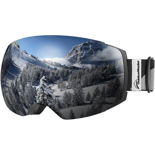  [아마존베스트]OutdoorMaster Ski Goggles PRO - Frameless, Interchangeable Lens 100% UV400 Protection Snow Goggles for Men & Women