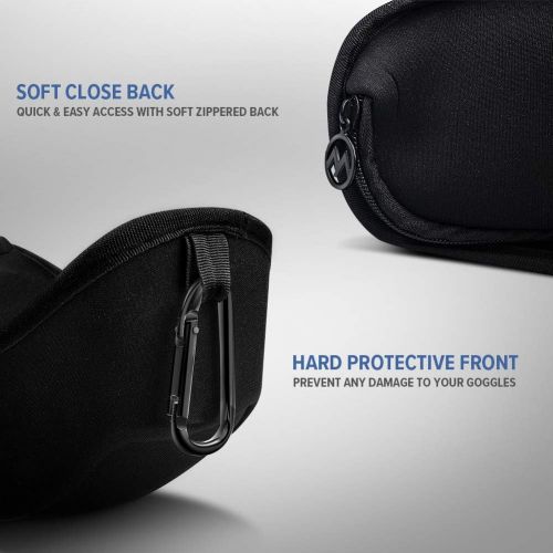  [아마존베스트]OutdoorMaster Ski Goggles Case - Hard Ski Goggles Case with Zippered Soft Bottom, Fits Any Ski Goggles