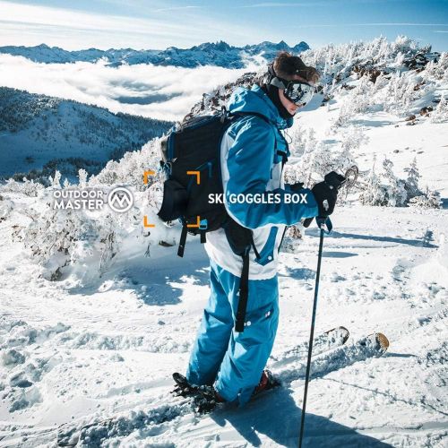  [아마존베스트]OutdoorMaster Ski Goggles Case - Hard Ski Goggles Case with Zippered Soft Bottom, Fits Any Ski Goggles