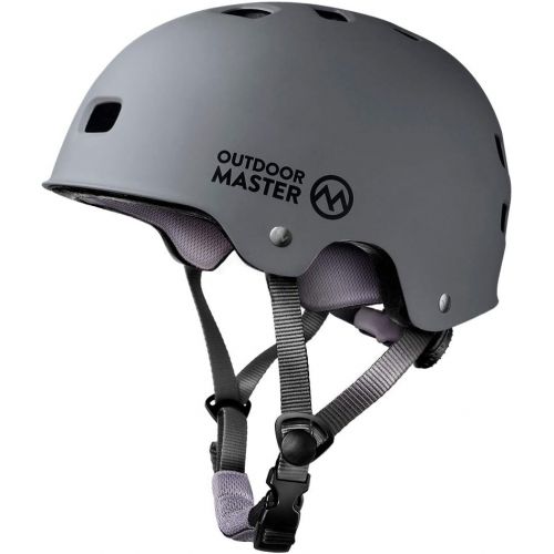  OutdoorMaster Skateboard Cycling Helmet - ASTM & CPSC Certified Two Removable Liners Ventilation Multi-Sport Scooter Roller Skate Inline Skating Rollerblading for Kids, Youth & Adu