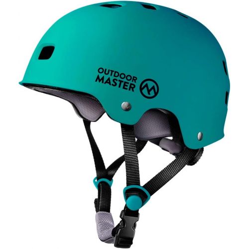  OutdoorMaster Skateboard Cycling Helmet - Two Removable Liners Ventilation Multi-Sport Scooter Roller Skate Inline Skating Rollerblading for Kids, Youth & Adults