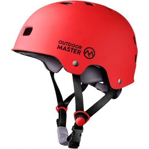  OutdoorMaster Skateboard Cycling Helmet - Two Removable Liners Ventilation Multi-Sport Scooter Roller Skate Inline Skating Rollerblading for Kids, Youth & Adults