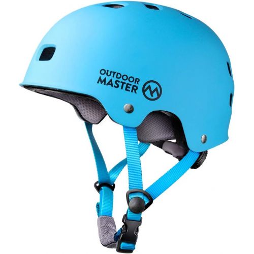  OutdoorMaster Skateboard Cycling Helmet - Two Removable Liners Ventilation Multi-Sport Scooter Roller Skate Inline Skating Rollerblading for Kids, Youth & Adults