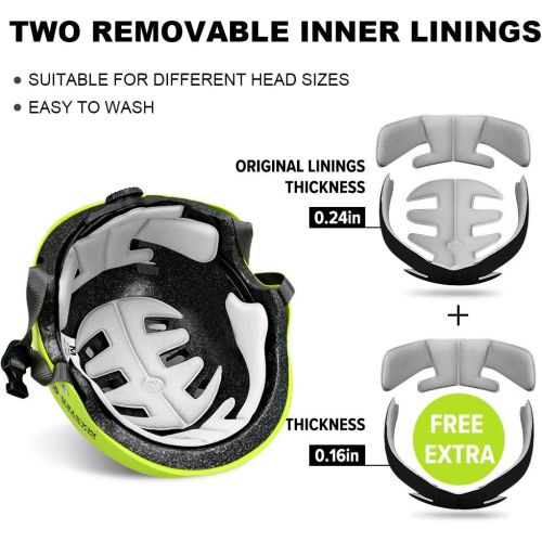  OutdoorMaster Skateboard Cycling Helmet - Two Removable Liners Ventilation Multi-Sport Scooter Roller Skate Inline Skating Rollerblading for Kids, Youth & Adults