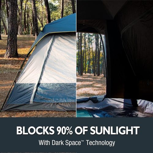  OutdoorMaster Tents, 4/6/8 Person Camping Tent with Dark Space Technology, Easy Setup in 60 Seconds, Weatherproof Pop Up Tent for Camping with Top Rainfly, Instant Cabin Tent