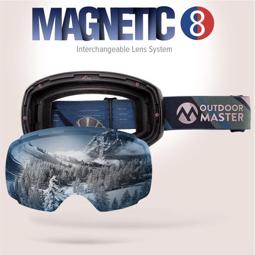  [아마존베스트]OutdoorMaster Ski & Snowboard Goggles, Zealot with Unique Ultra Anti-Fog, High Definition Color Optimized Lens 100% UV Protection Helmet Compatible Snow Goggles for Skiing and Snow