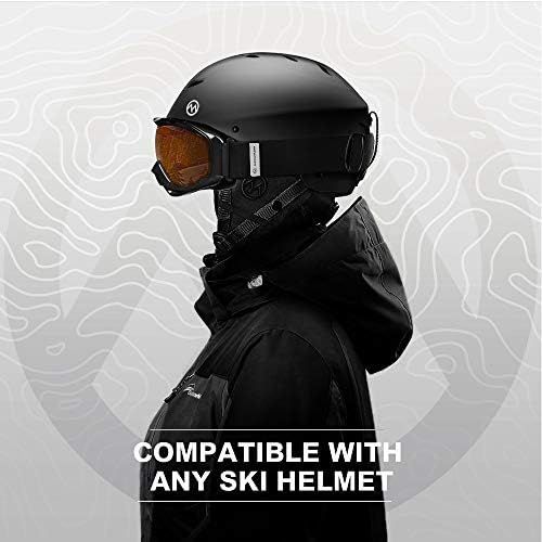  OutdoorMaster Ski Goggles OTG - Over Glasses Ski/Snowboard Goggles for Men, Women & Youth - 100% UV Protection