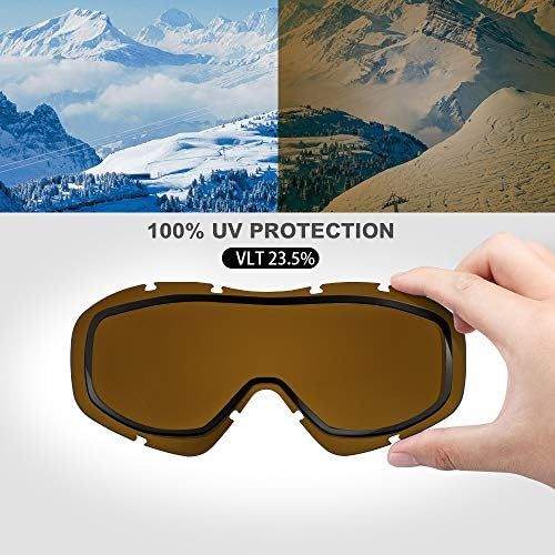  OutdoorMaster Ski Goggles OTG - Over Glasses Ski/Snowboard Goggles for Men, Women & Youth - 100% UV Protection