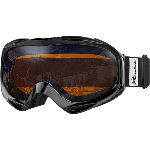  OutdoorMaster Ski Goggles OTG - Over Glasses Ski/Snowboard Goggles for Men, Women & Youth - 100% UV Protection