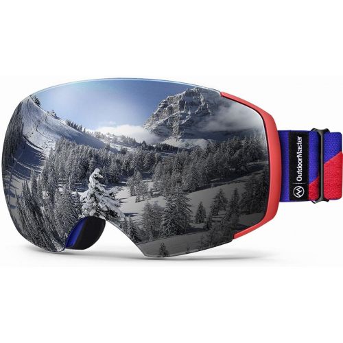  OutdoorMaster Ski Goggles PRO - Frameless, Interchangeable Lens 100% UV400 Protection Snow Goggles for Men & Women