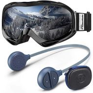 OutdoorMaster OTG Ski Goggles with Wireless Headphones for Ski Helmet