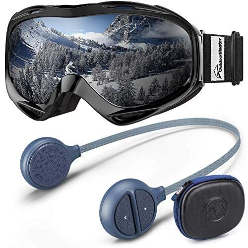  OutdoorMaster OTG Ski Goggles with Wireless Headphones for Ski Helmet