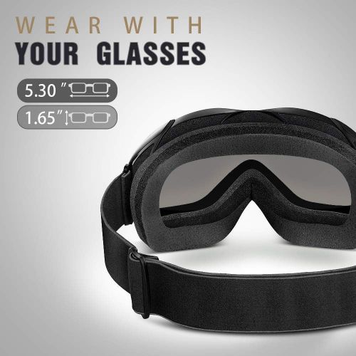  OutdoorMaster OTG Ski Goggles with Wireless Headphones for Ski Helmet