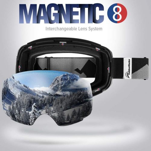  OutdoorMaster Ski Goggle PRO with Wireless Headphones for Ski Helmet