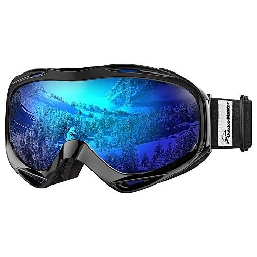  OutdoorMaster Ski Goggles OTG - Over Glasses Ski/Snowboard Goggles for Men, Women & Youth - 100% UV Protection