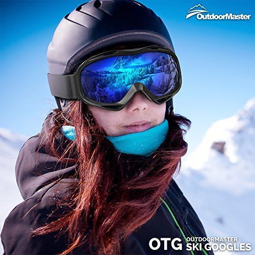  OutdoorMaster Ski Goggles OTG - Over Glasses Ski/Snowboard Goggles for Men, Women & Youth - 100% UV Protection