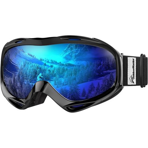  OutdoorMaster Ski Goggles OTG - Over Glasses Ski/Snowboard Goggles for Men, Women & Youth - 100% UV Protection