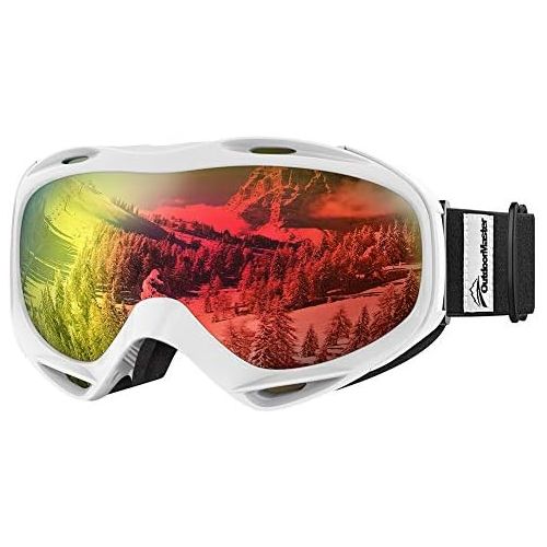  OutdoorMaster Ski Goggles OTG - Over Glasses Ski/Snowboard Goggles for Men, Women & Youth - 100% UV Protection