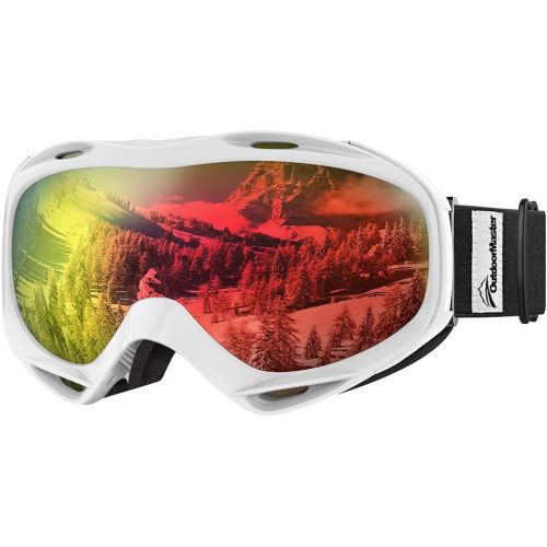  OutdoorMaster Ski Goggles OTG - Over Glasses Ski/Snowboard Goggles for Men, Women & Youth - 100% UV Protection