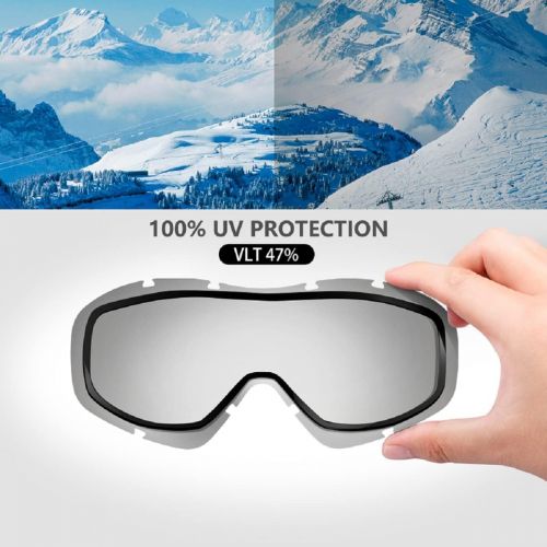  OutdoorMaster Ski Goggles OTG - Over Glasses Ski/Snowboard Goggles for Men, Women & Youth - 100% UV Protection