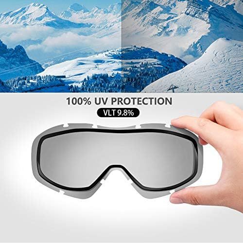  OutdoorMaster Ski Goggles OTG - Over Glasses Ski/Snowboard Goggles for Men, Women & Youth - 100% UV Protection