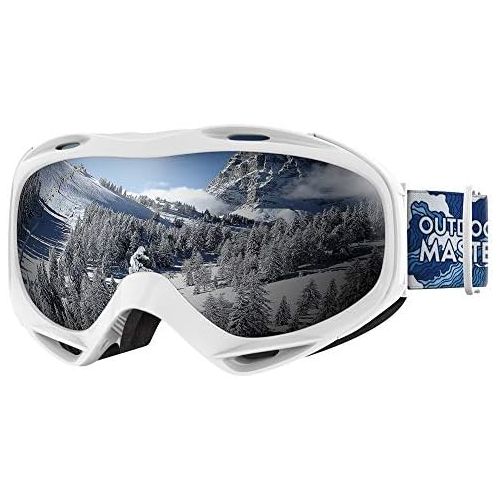  OutdoorMaster Ski Goggles OTG - Over Glasses Ski/Snowboard Goggles for Men, Women & Youth - 100% UV Protection