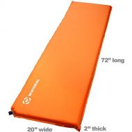 Outdoorsman Winterial Lightweight Self Inflating Sleeping Pad, Great for Backpacking and Camping, Orange