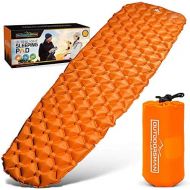 Outdoorsman Lab Inflatable Sleeping Pad  Ultralight, Compact Inflating Pads - Portable Bed Mat for Travel, Hiking, Backpacking - Folding Air Mattress for Sleep Bag, Camping Access