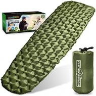 Outdoorsman Lab Inflatable Sleeping Pad  Ultralight, Compact Inflating Pads - Portable Bed Mat for Travel, Hiking, Backpacking - Folding Air Mattress for Sleep Bag, Camping Access