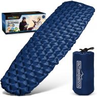 Outdoorsman Lab Sleeping Pad for Camping - Patented Camp Mat, Ultralight - Best Compact Inflatable Air Mattress for Adults & Kids - Lightweight Hiking, Backpacking, Outdoor & Trave