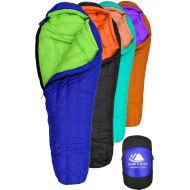 OutdoorsmanLab Hyke & Byke Eolus 0 Degree F 800 Fill Power Hydrophobic Goose Down Sleeping Bag with LofTech Base - Ultra Lightweight 4 Season Men’s and Women’s Mummy Bag Designed for Backpacking