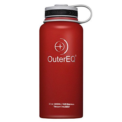  OuterEQ 32 oz Vacuum Insulated Stainless Steel Water Bottle