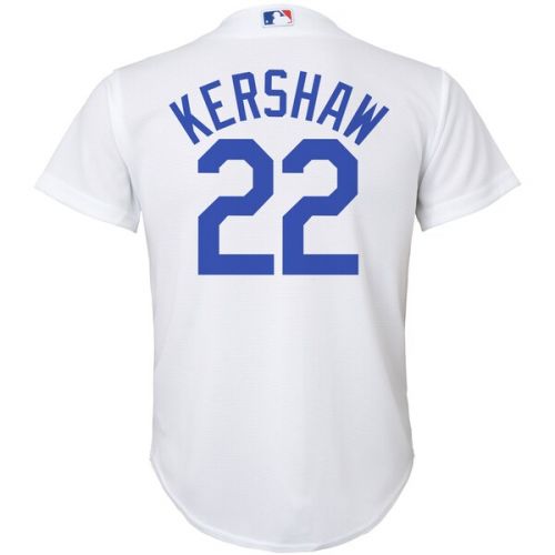  Outerstuff Youth Los Angeles Dodgers Clayton Kershaw White Replica Player Jersey