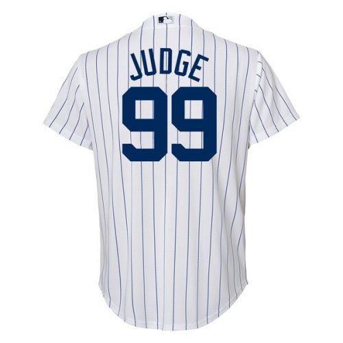  Outerstuff Youth New York Yankees Aaron Judge White Player Replica Jersey